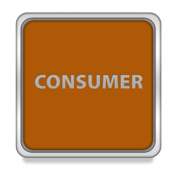 Consumer square icon on white background — Stock Photo, Image