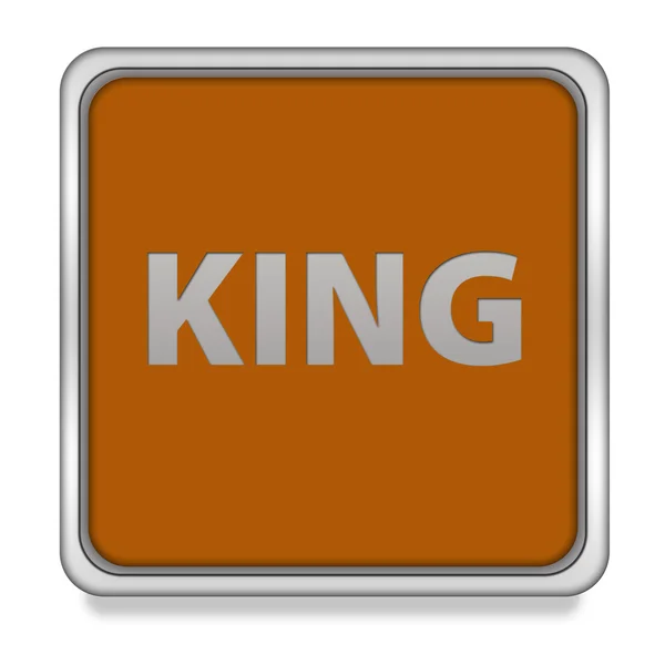 König quadratische Symbol auf weißem Hintergrund — Stockfoto