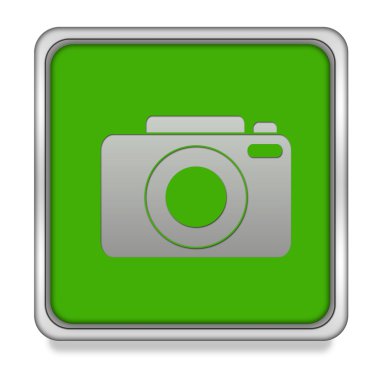 Beyaz arka plan üzerinde fotoğraf kare simgesi