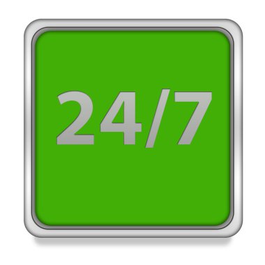 Kare simgesi beyaz arka plan üzerinde destek