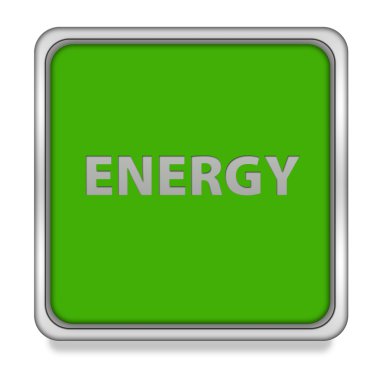 Beyaz arka plan üzerinde enerji kare simgesi