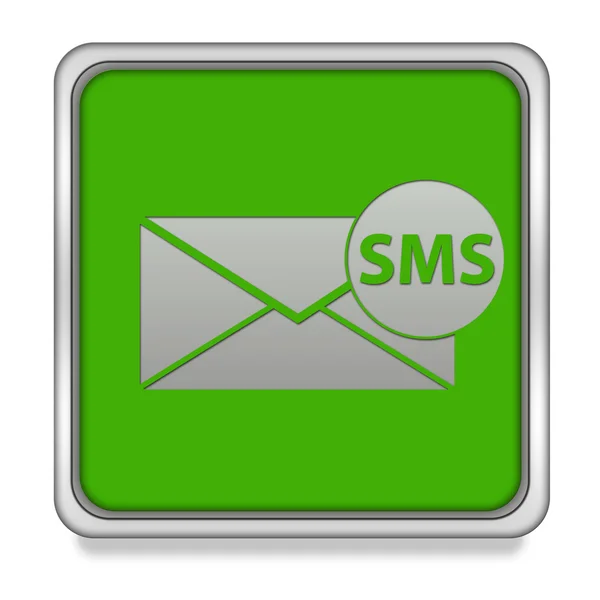 Sms square icon on white background — Stock Photo, Image