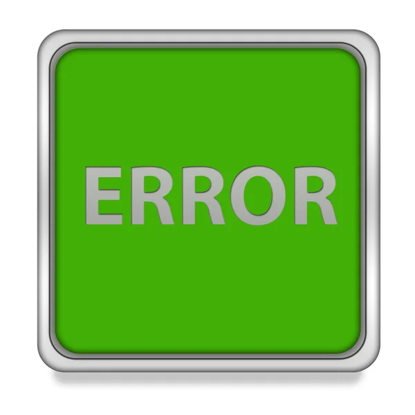 Error square icon on white background — Stock Photo, Image