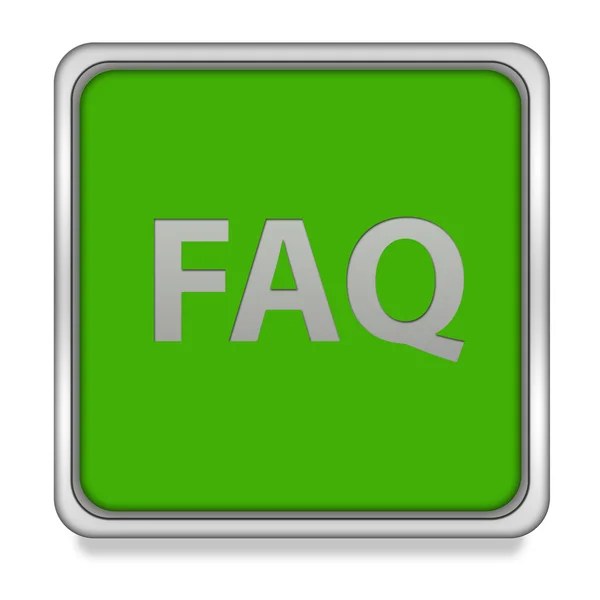 Faq square icon on white background — Stock Photo, Image