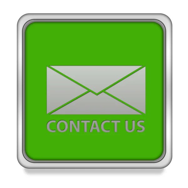 Contact us square icon on white background — Stock Photo, Image