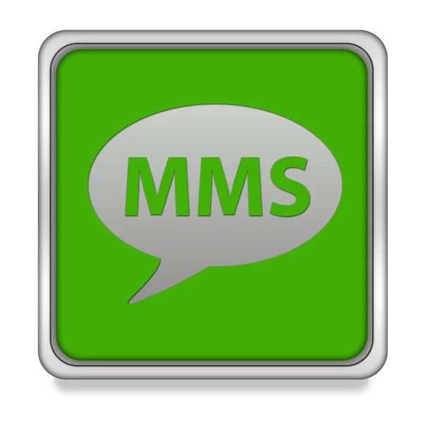 Mms 方形白色背景上的图标 — 图库照片