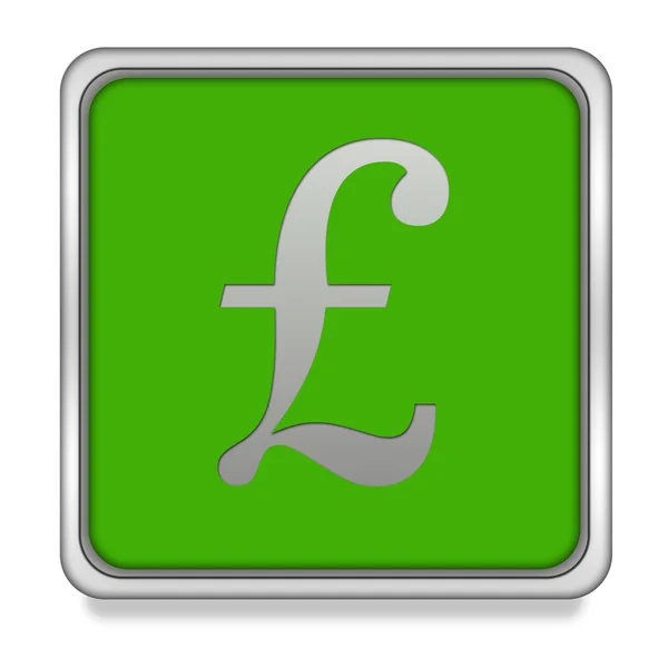 Pound square icon on white background — Stock Photo, Image