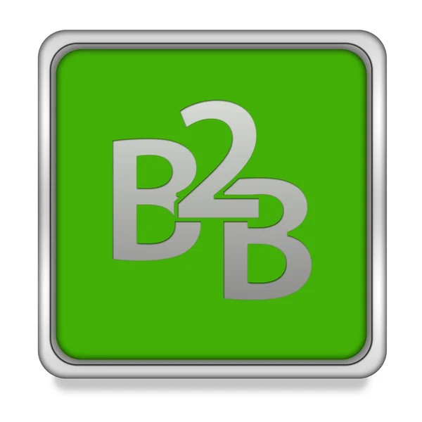 B2B neliökuvake valkoisella taustalla — kuvapankkivalokuva
