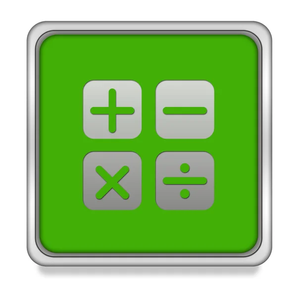 Calcule o ícone quadrado no fundo branco — Fotografia de Stock