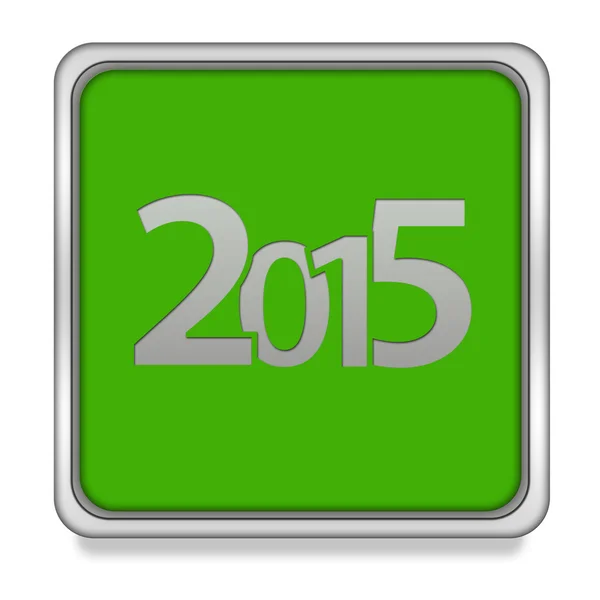 2015 icona quadrata su sfondo bianco — Foto Stock