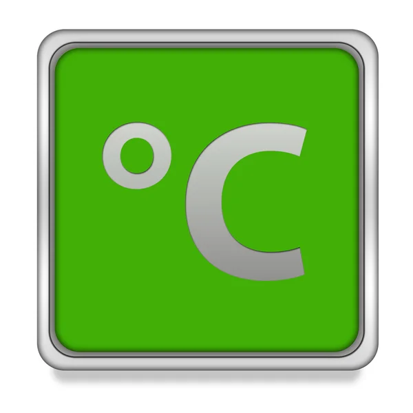Celsius icona quadrata su sfondo bianco — Foto Stock