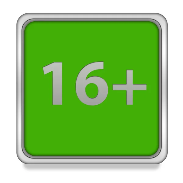 16 square icon on white background — Stock Photo, Image
