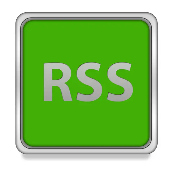 RSS square icon on white background — Stock Photo, Image