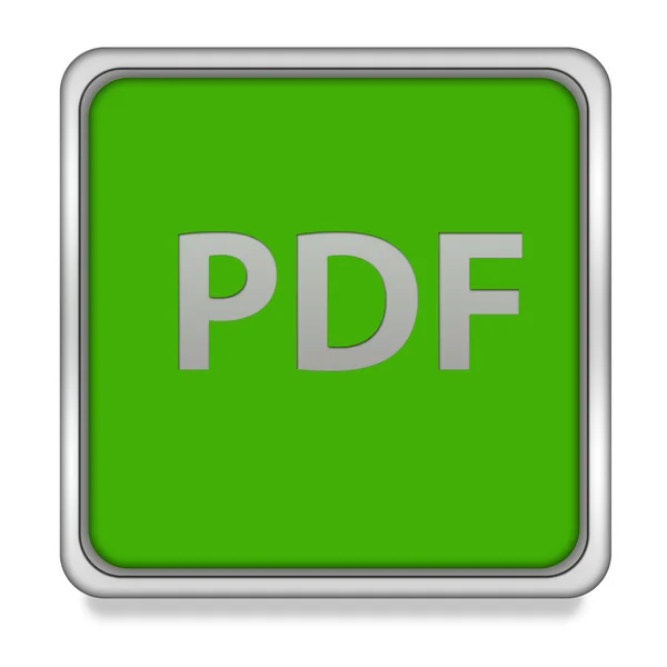 PDF vierkante pictogram op witte achtergrond — Stockfoto