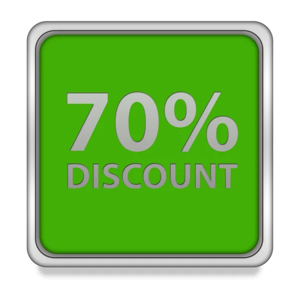 Discount seventy percent square icon on white background — Stock Photo, Image