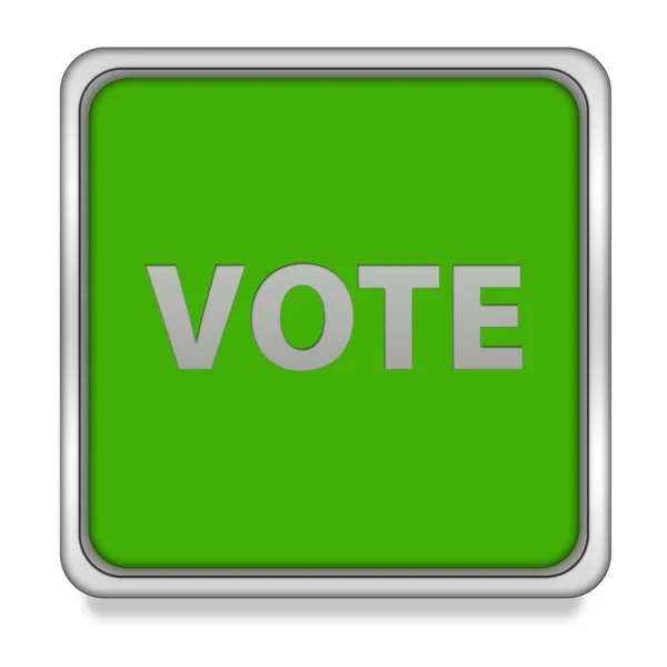 Omröstning fyrkantiga ikonen på vit bakgrund — Stockfoto
