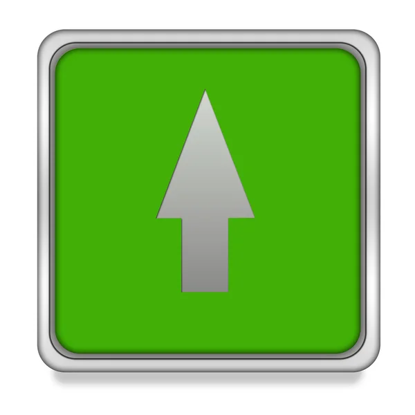 Fel nyíl négyzet alakú ikon a fehér háttér — Stock Fotó