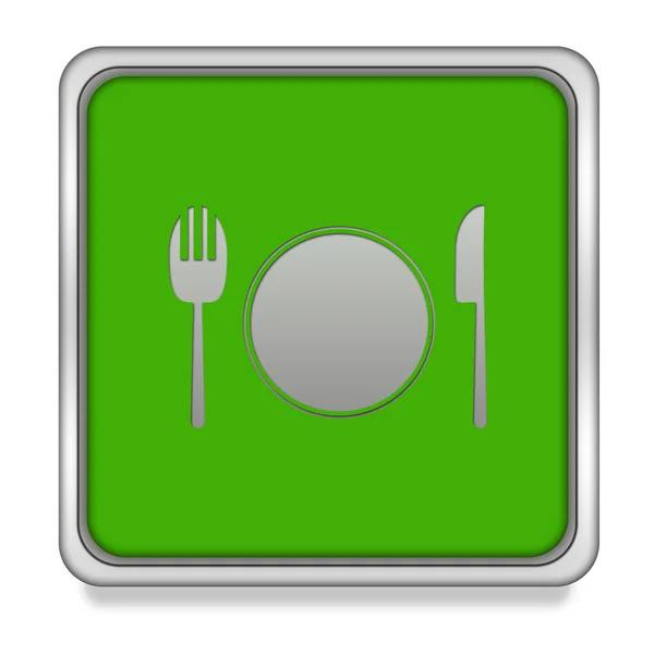 Vierkante pictogram voor het menu op witte achtergrond — Stockfoto