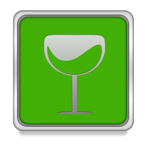 Wine square icon on white background — Stock Photo, Image