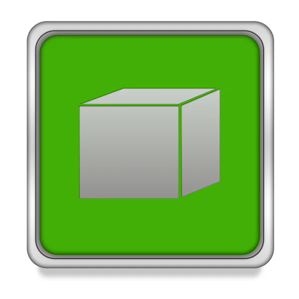 Icono cuadrado de caja sobre fondo blanco —  Fotos de Stock