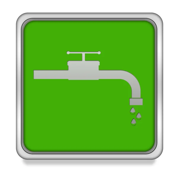 Water vierkante pictogram op witte achtergrond — Stockfoto