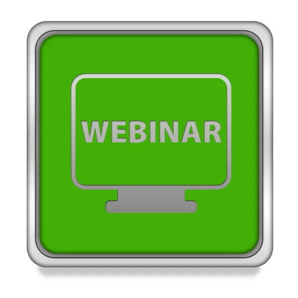 Webinar square icon on white background — Stock Photo, Image