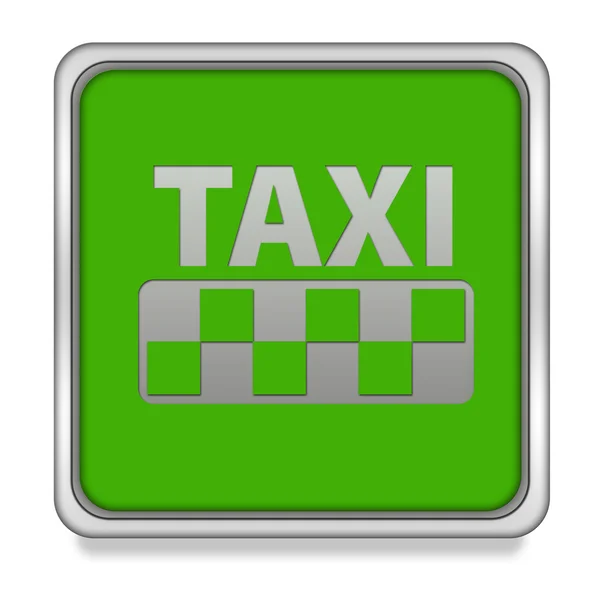 Taxi-Quadrat-Symbol auf weißem Hintergrund — Stockfoto