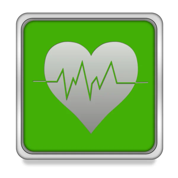 Heart square icon on white background — Stock Photo, Image