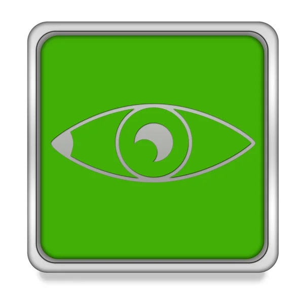 Eye square icon on white background — Stock Photo, Image