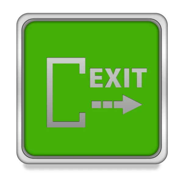 Exit fyrkantiga ikonen på vit bakgrund — Stockfoto