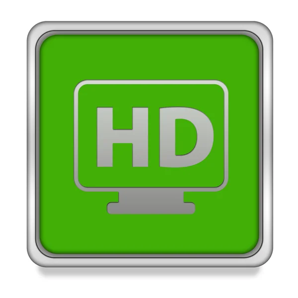 Icono cuadrado HD sobre fondo blanco —  Fotos de Stock