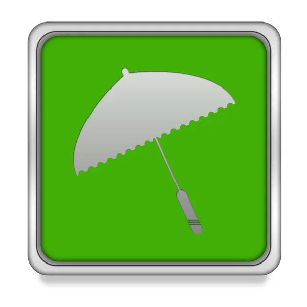 Umbrella square icon on white background — Stock Photo, Image