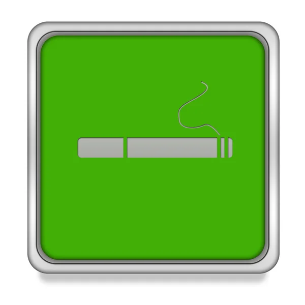 Cigareta čtvercovou ikonu na bílém pozadí — Stock fotografie