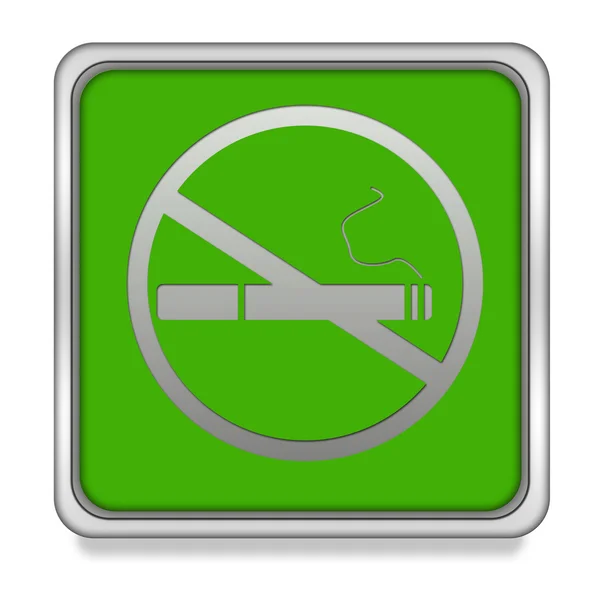 Beyaz arka plan üzerinde sigara kare simgesi — Stok fotoğraf