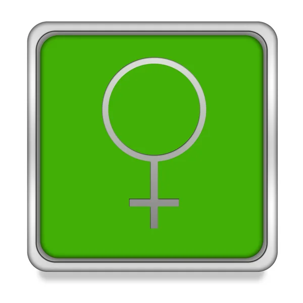 Иконка женского квадрата на белом фоне — стоковое фото
