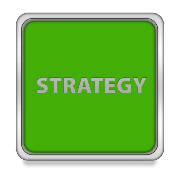 Strategie quadratisches Symbol auf weißem Hintergrund — Stockfoto