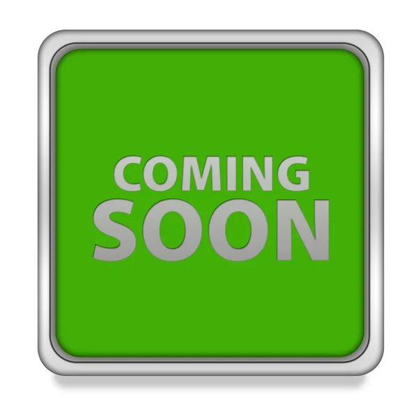 Coming soon square icon on white background — Stock Photo, Image