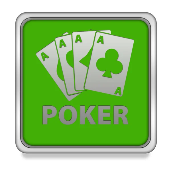 Poker square icon on white background — Stock Photo, Image