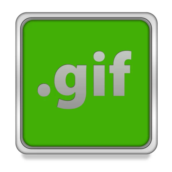.Icona quadrata Gif su sfondo bianco — Foto Stock
