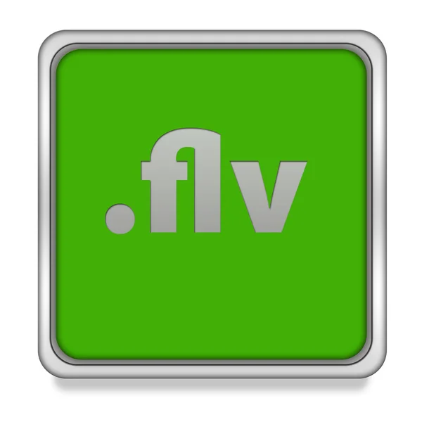 .FLV-vierkant pictogram op witte achtergrond — Stockfoto