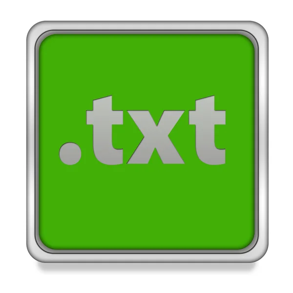 .Txt négyzet alakú ikon a fehér háttér — Stock Fotó