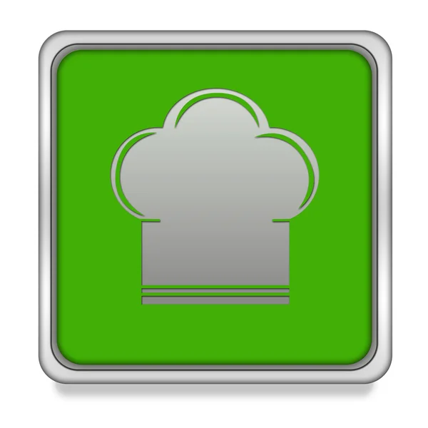 Chef square icon on white background — Stock Photo, Image