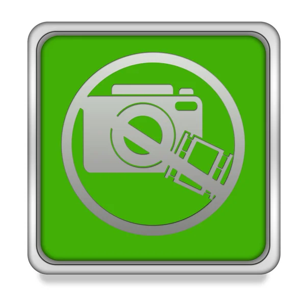 Ban shooting square icon on white background — Stock Photo, Image