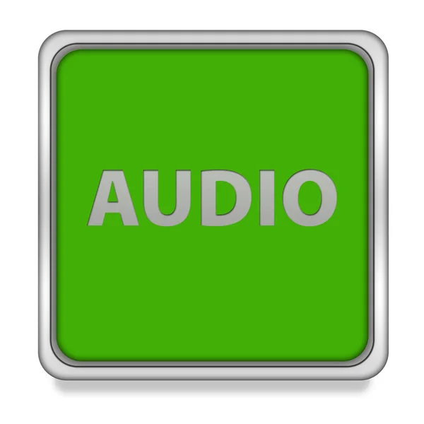 Audio square icon on white background — Stock Photo, Image