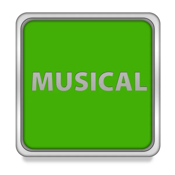 Muzyczne ikona kwadrat na białym tle — Zdjęcie stockowe