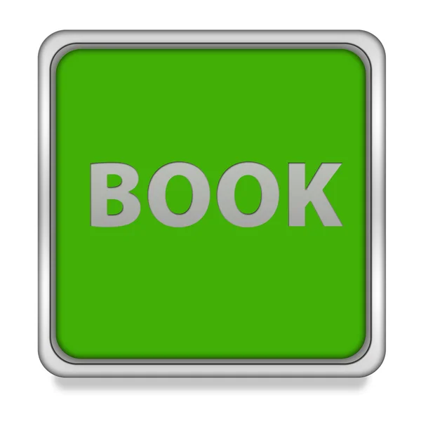 Buch quadratische Symbol auf weißem Hintergrund — Stockfoto