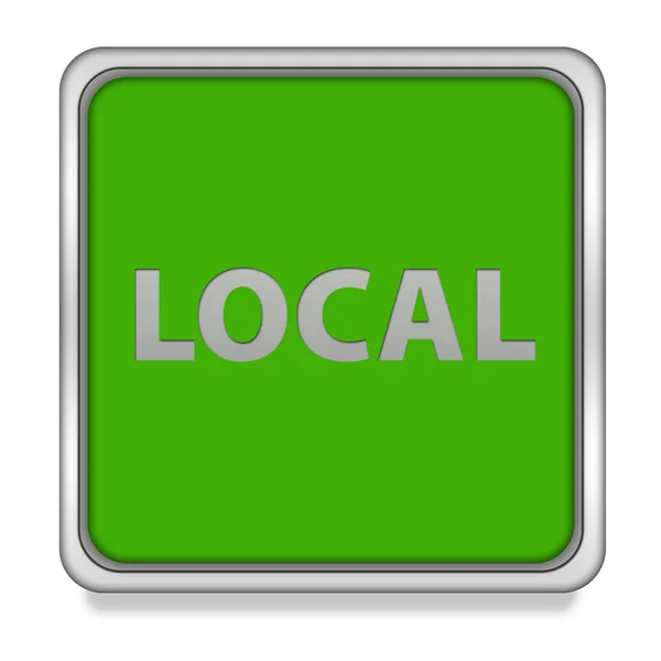 Lokale quadratische Symbol auf weißem Hintergrund — Stockfoto