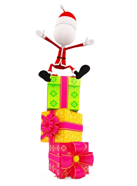 3D-Santa voor Kerstmis — Stockfoto