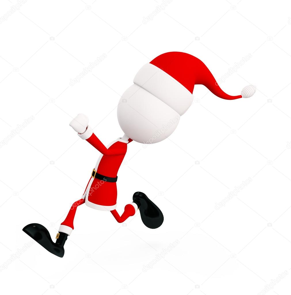3d Santa for running pose