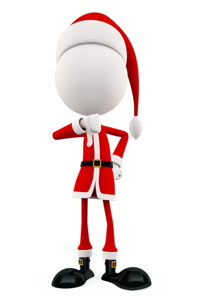 3D-Weihnachtsmann zu Weihnachten — Stockfoto